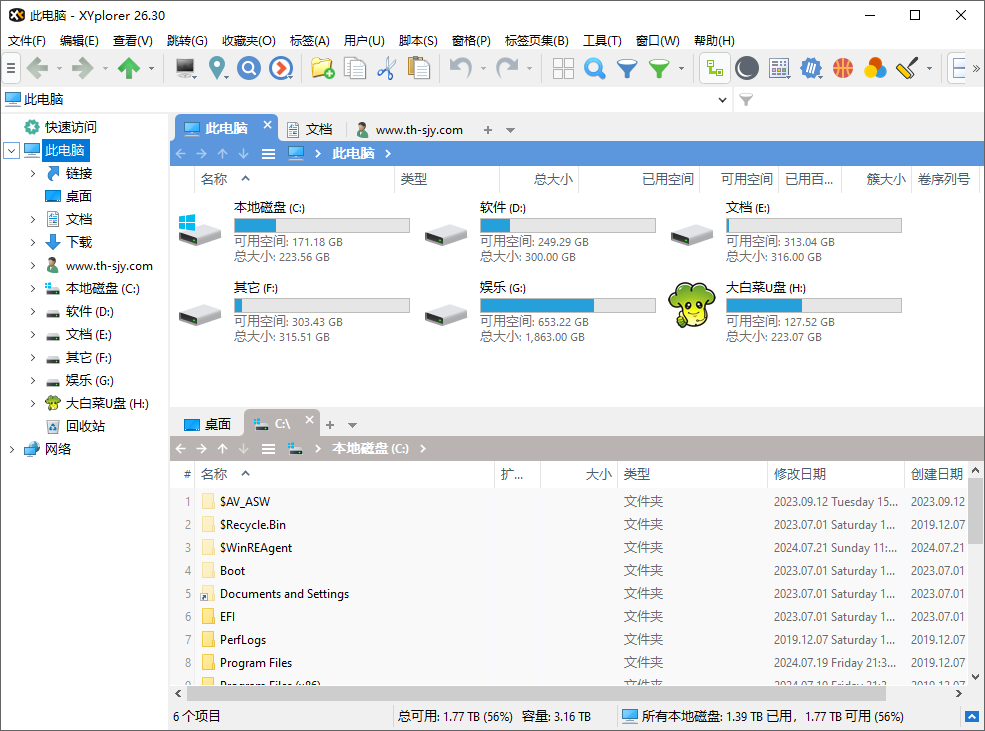 多标签文件管理器(XYplorer)26.30中文绿色便携专业版